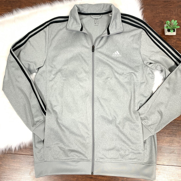 adidas 3 stripe reflective jacket